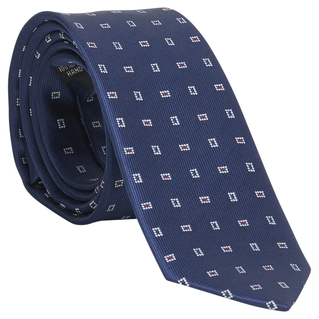 Neck Tie- Navy Geo