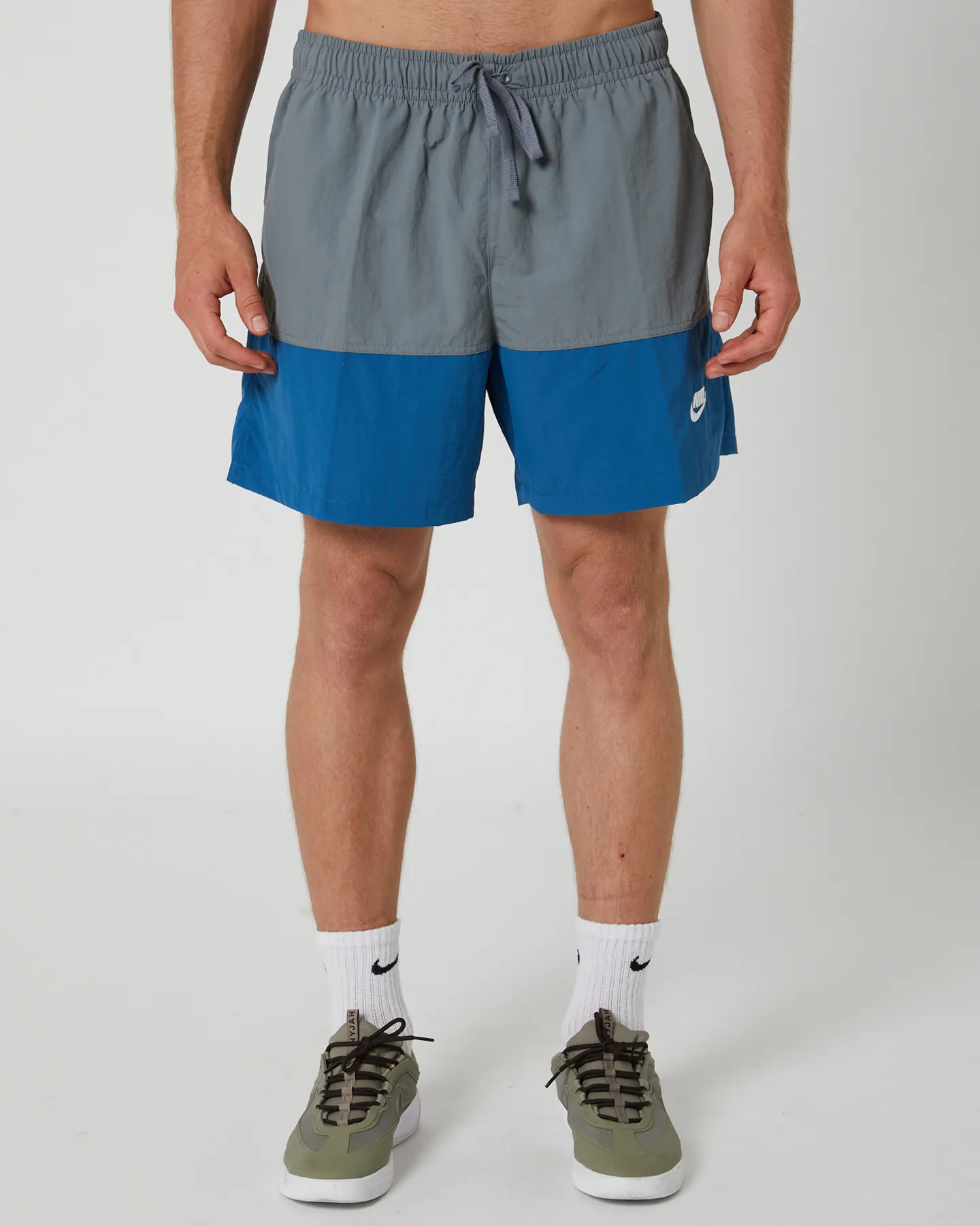 Nike Mens Nike Club Woven Colour-Blocked Short - Smoke Grey | SurfStitch