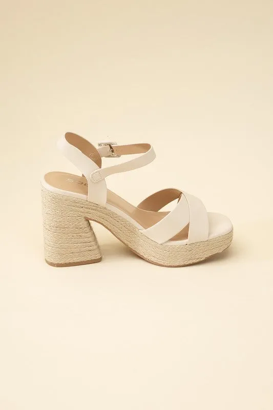 NOBLE ESPADRILLE SANDAL HEELS