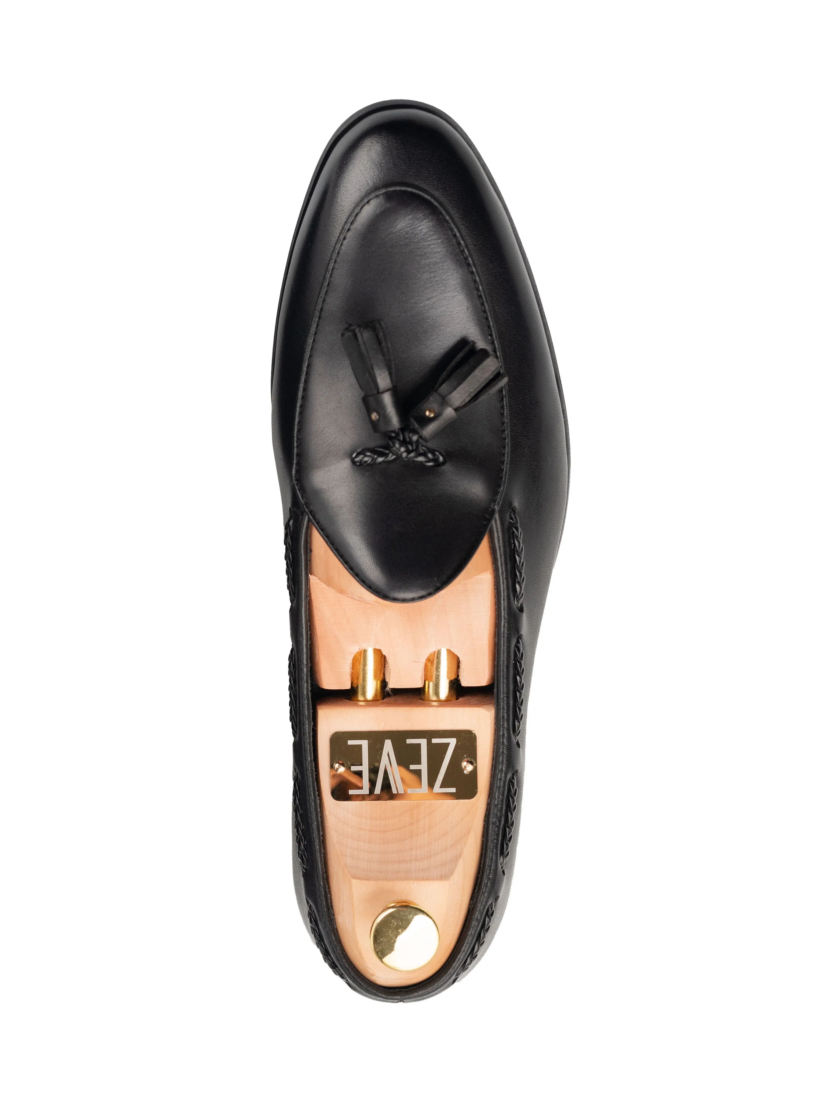 Noel Belgian Loafer Tassel - Solid Black