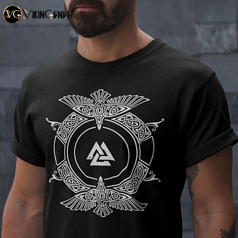 Norse Ravens With Valknut T Shirt