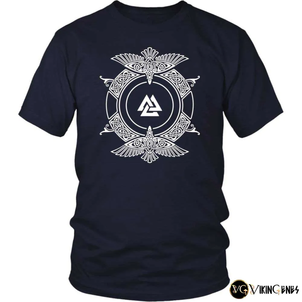 Norse Ravens With Valknut T Shirt