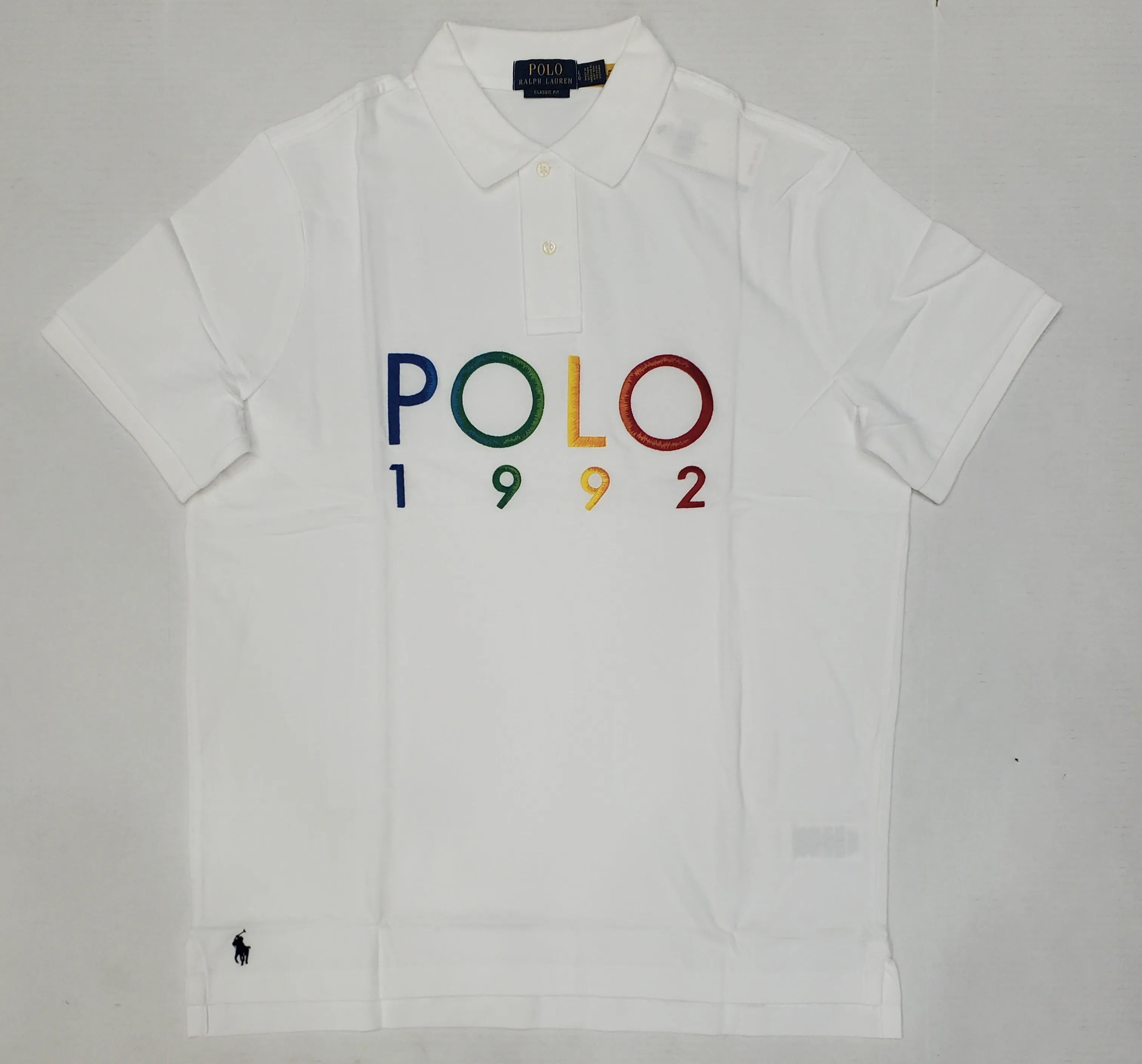 Nwt Polo Ralph White Embroidered 1992 Classic Fit Polo