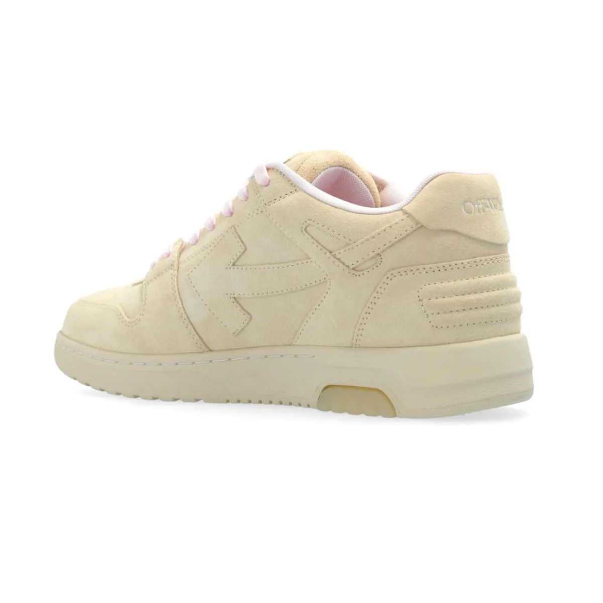 Off White Out Of Office Beige Suede Sneakers