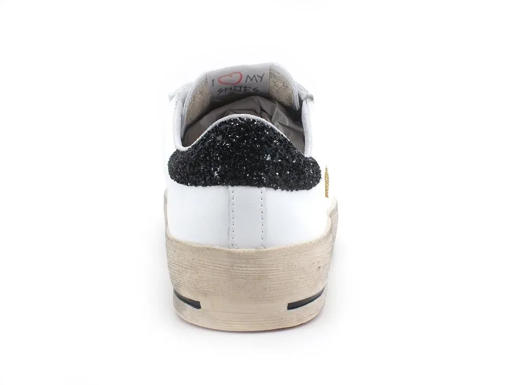 OKINAWA Low Plus Limited Sneaker Glitter Bianco Nero 2125