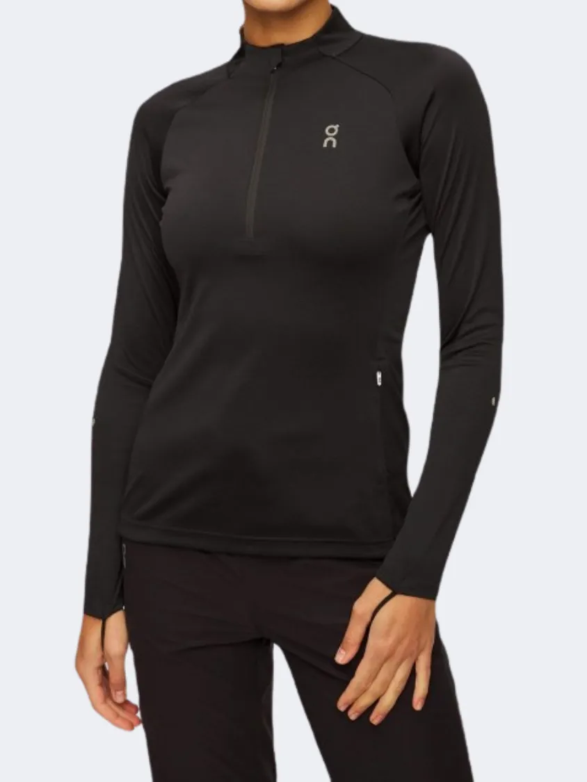 On Climate 2 Women Running Hoody Black