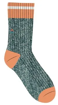 Organic Mid-weight Rib Socks - Deep Ocean