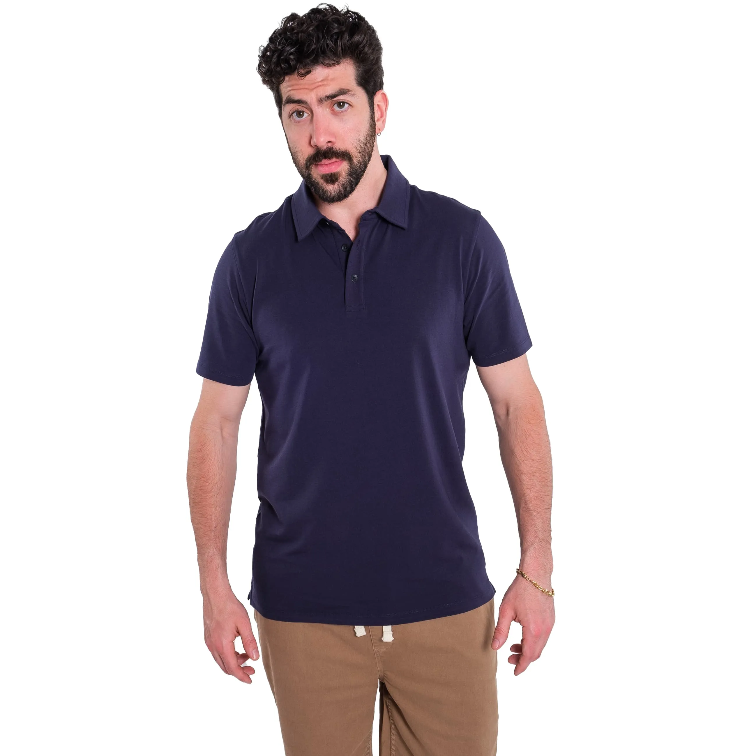 Organic Polo Shirt / Navy