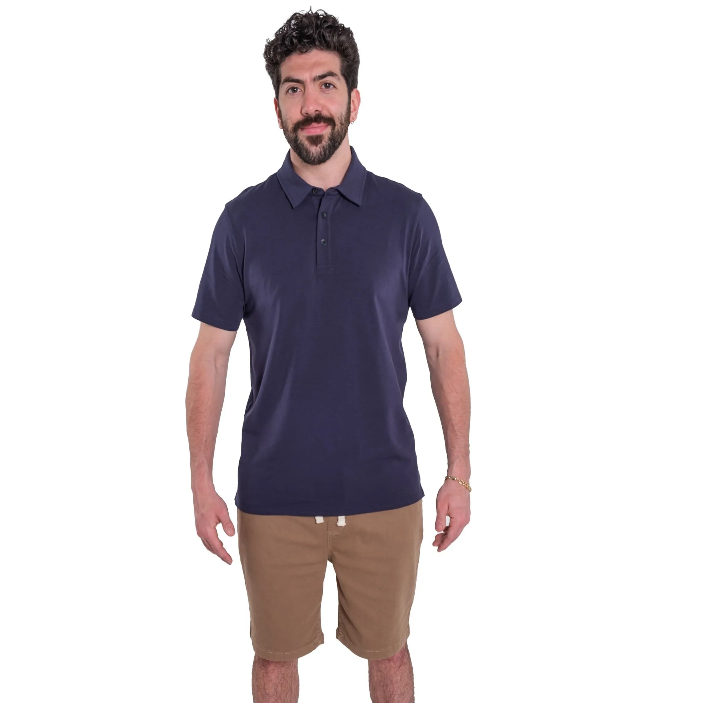 Organic Polo Shirt / Navy