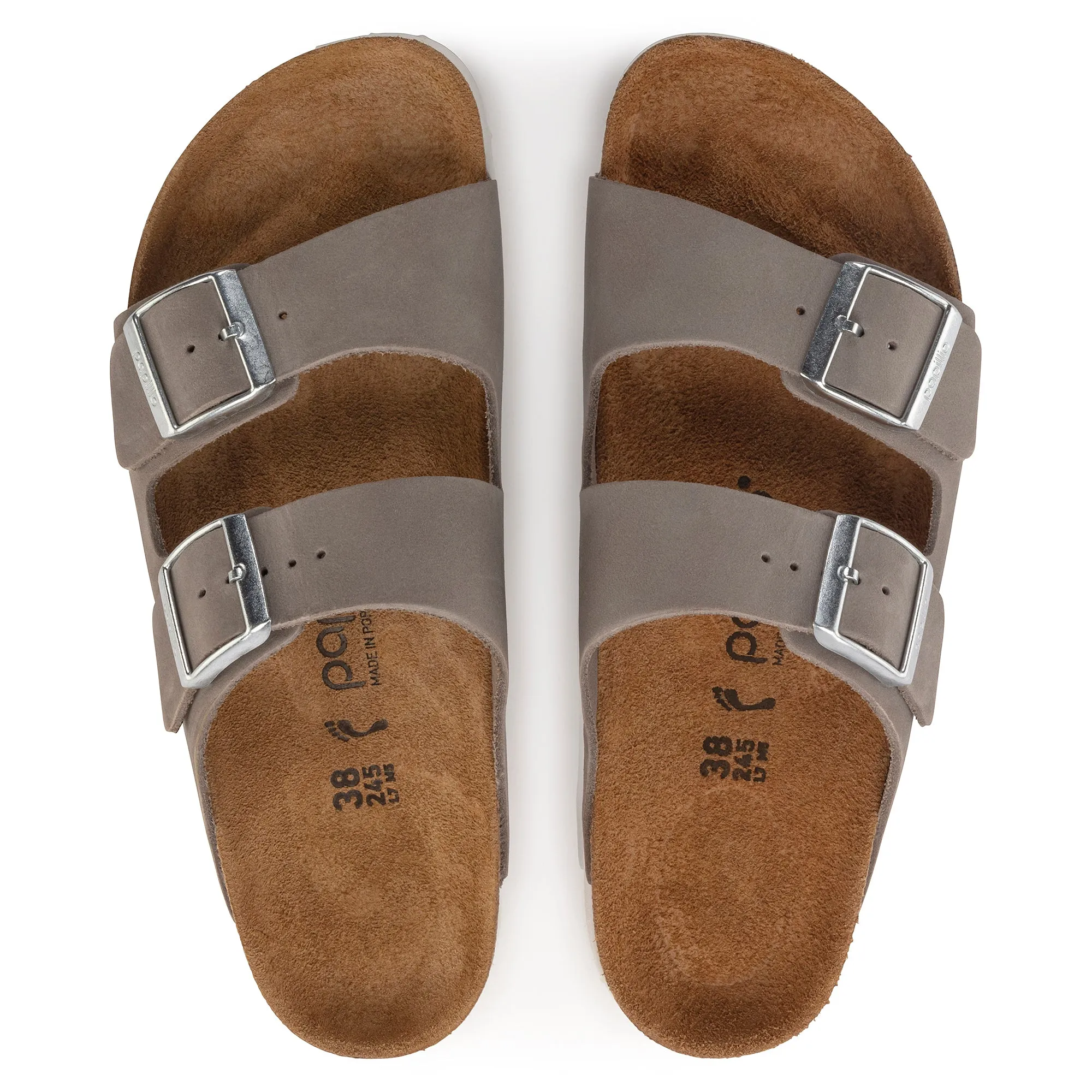 Papillio Arizona Platform dove gray nubuck by Birkenstock