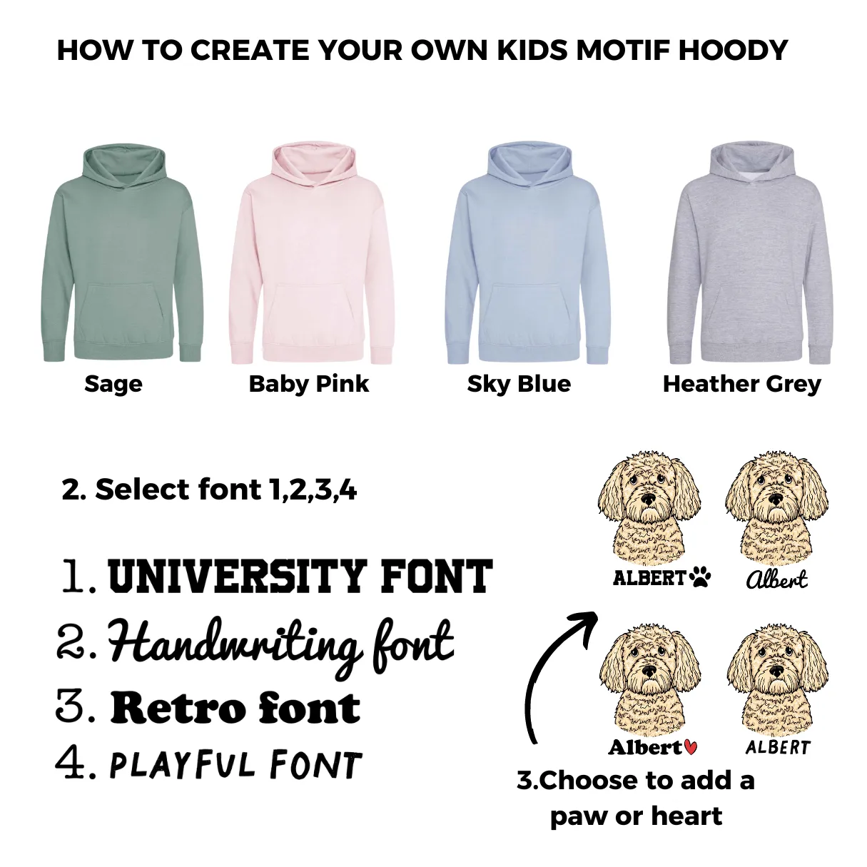 Personalised Kids's Pet Motif Hoody