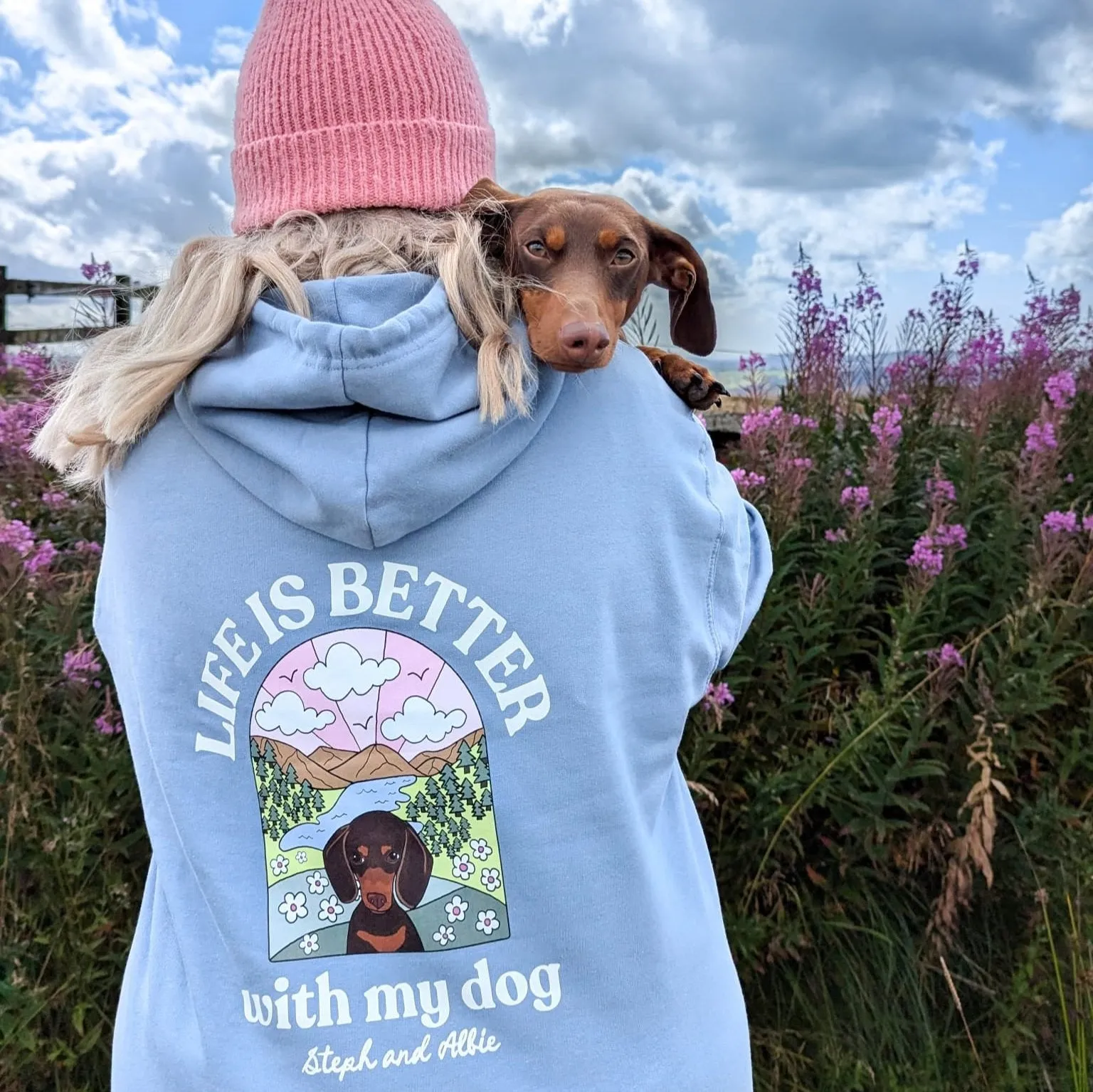 Personalised Life is Better with your dog Hoody