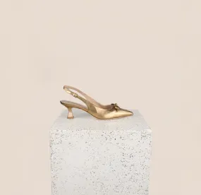 Pescara - Gold Foil Kitten Heels