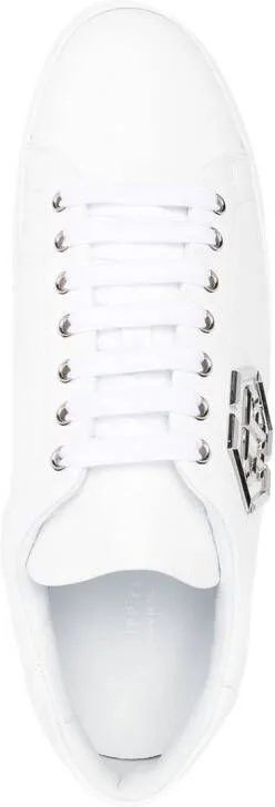 Philipp Plein leather low-top sneakers White