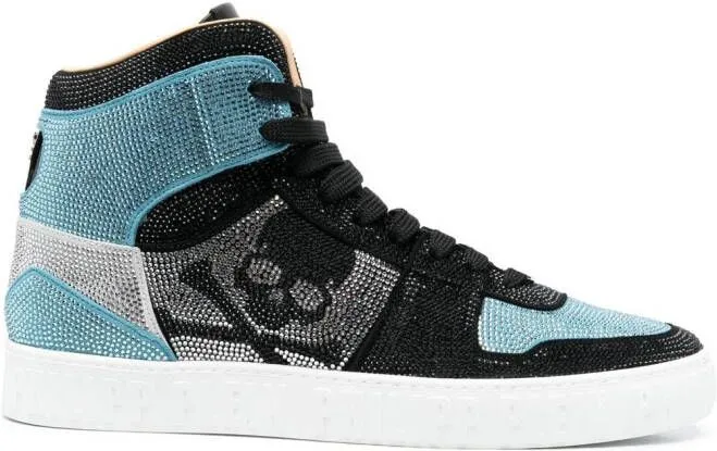 Philipp Plein Strass high-top sneakers Blue