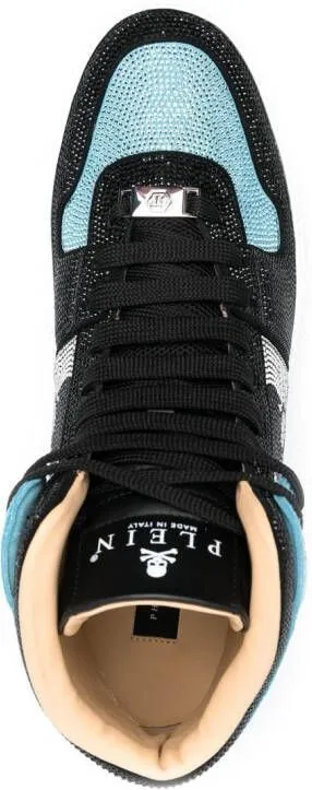 Philipp Plein Strass high-top sneakers Blue