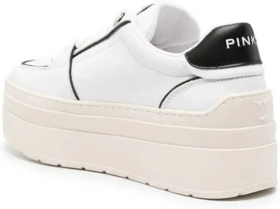 PINKO Greta two-tone platform sneakers White