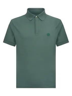 Polo in Eco Cotton Piquet Stretch - Dark Forest