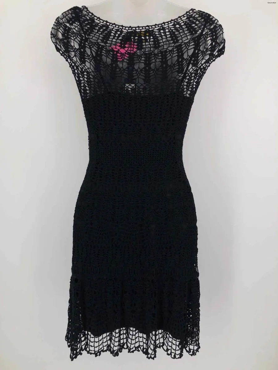 POLO RALPH LAUREN Navy Crochet w/slip Size X-SMALL Dress