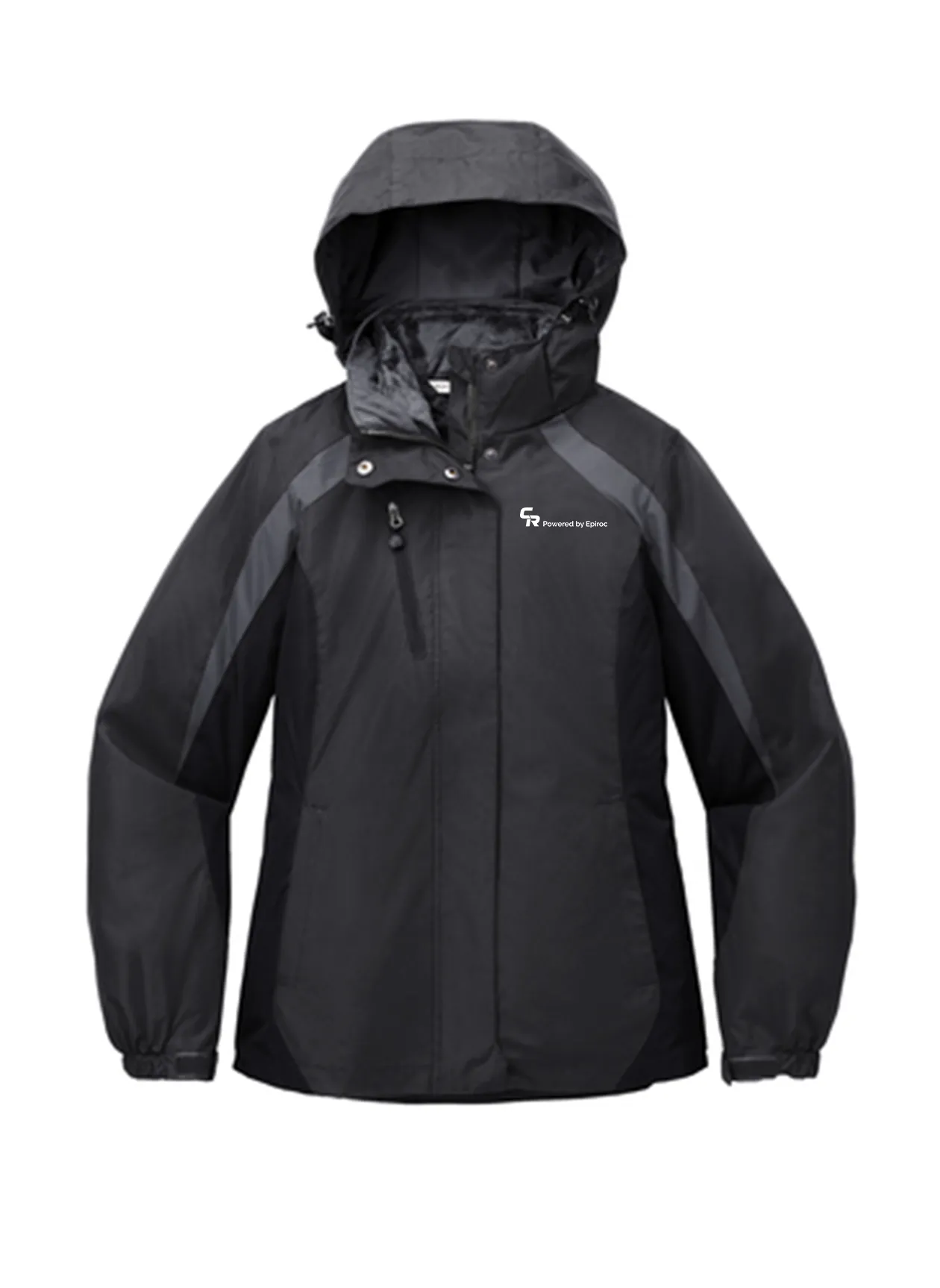 Port Authority Ladies Colorblock 3-in-1 Jacket L321 Black/ Black/ Magnet Grey [CR Powered by Epiroc]