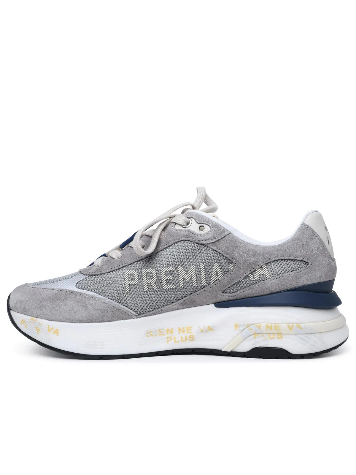 Premiata    Premiata 'Moerun' Sneakers In Lear And Grey Fabric