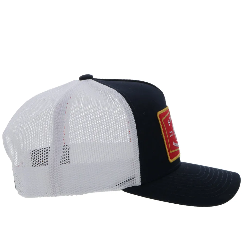 RANK STOCK BLACK/WHITE W/RED & YELLOW HAT