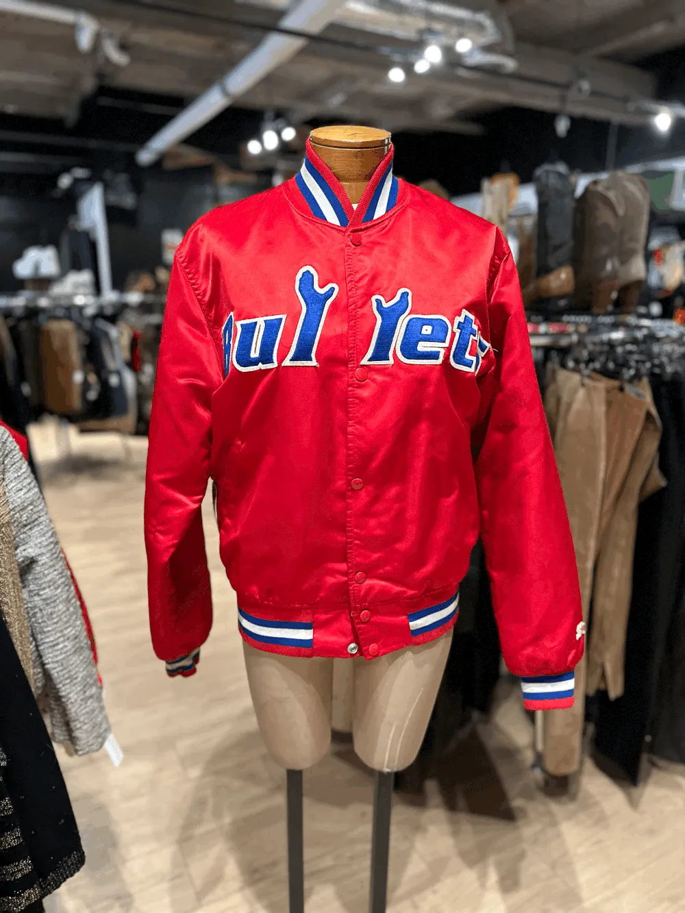 Rare Original 90's Vintage Washington Bullets Satin Starter Jacket —          Star Struck Vintage