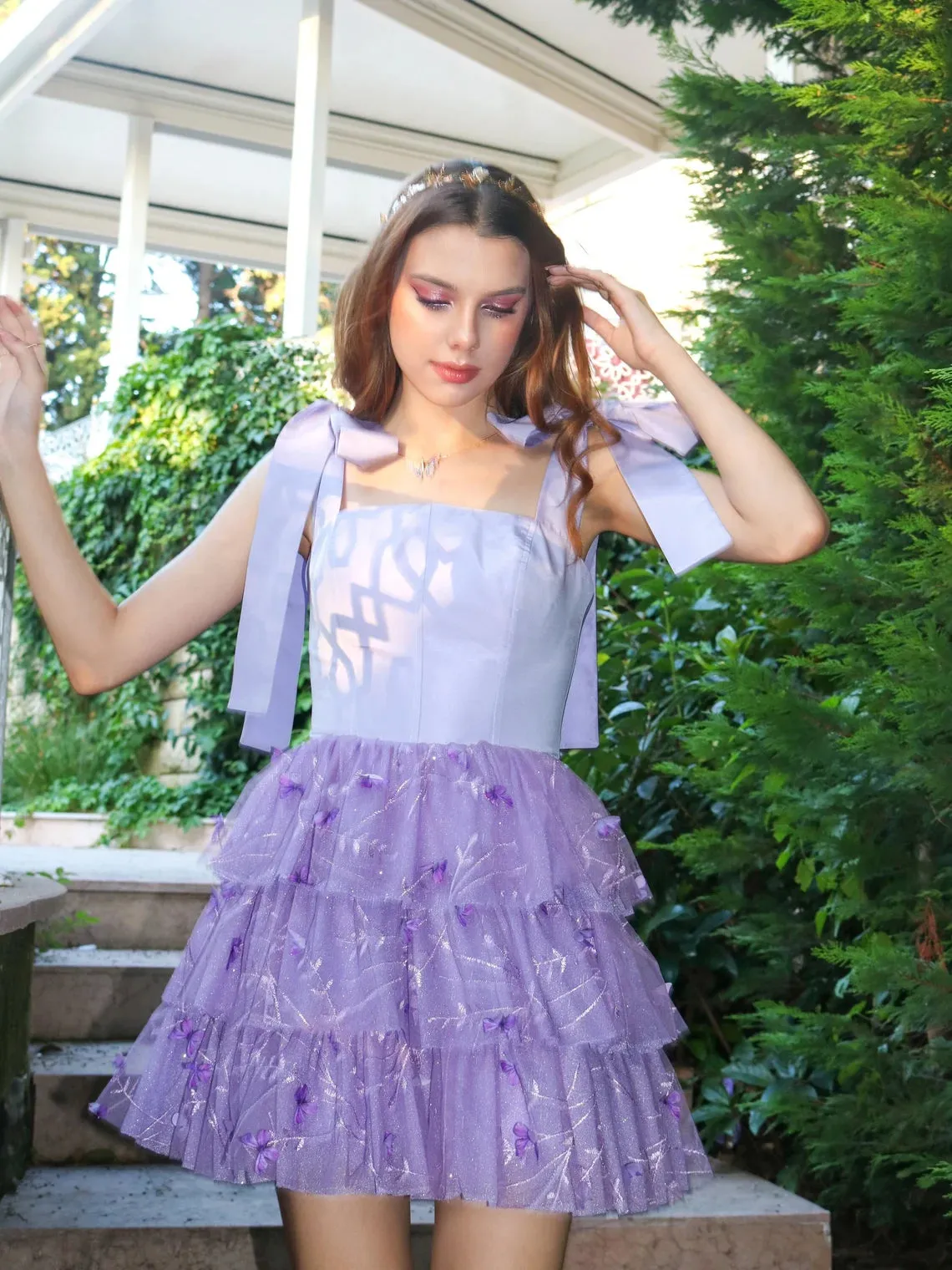 Reorah Couture | Violet Sky Dress, Rapunzel Dress, Mini Lilac Dress