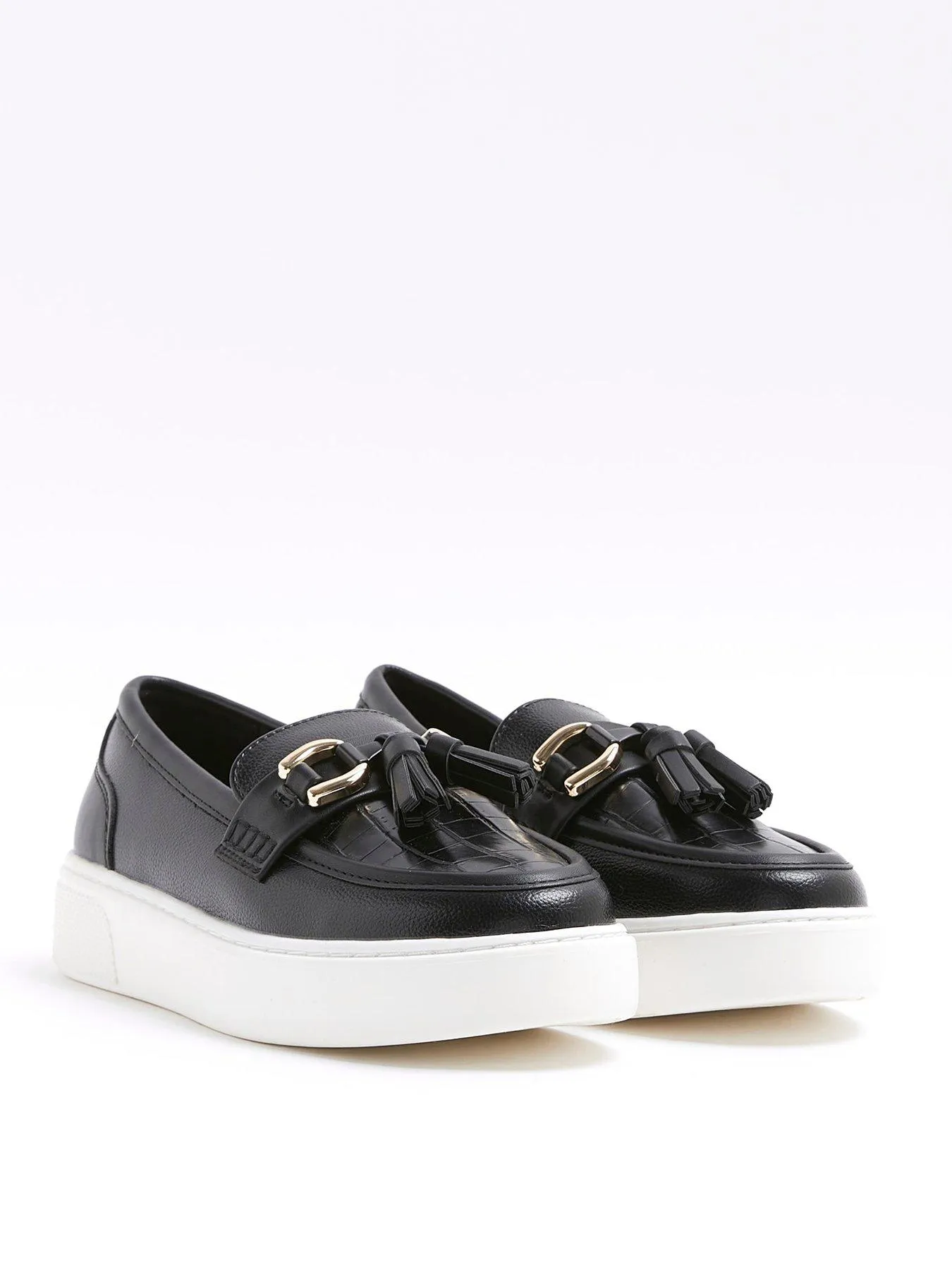 River Island Loafer Plimsole - Black