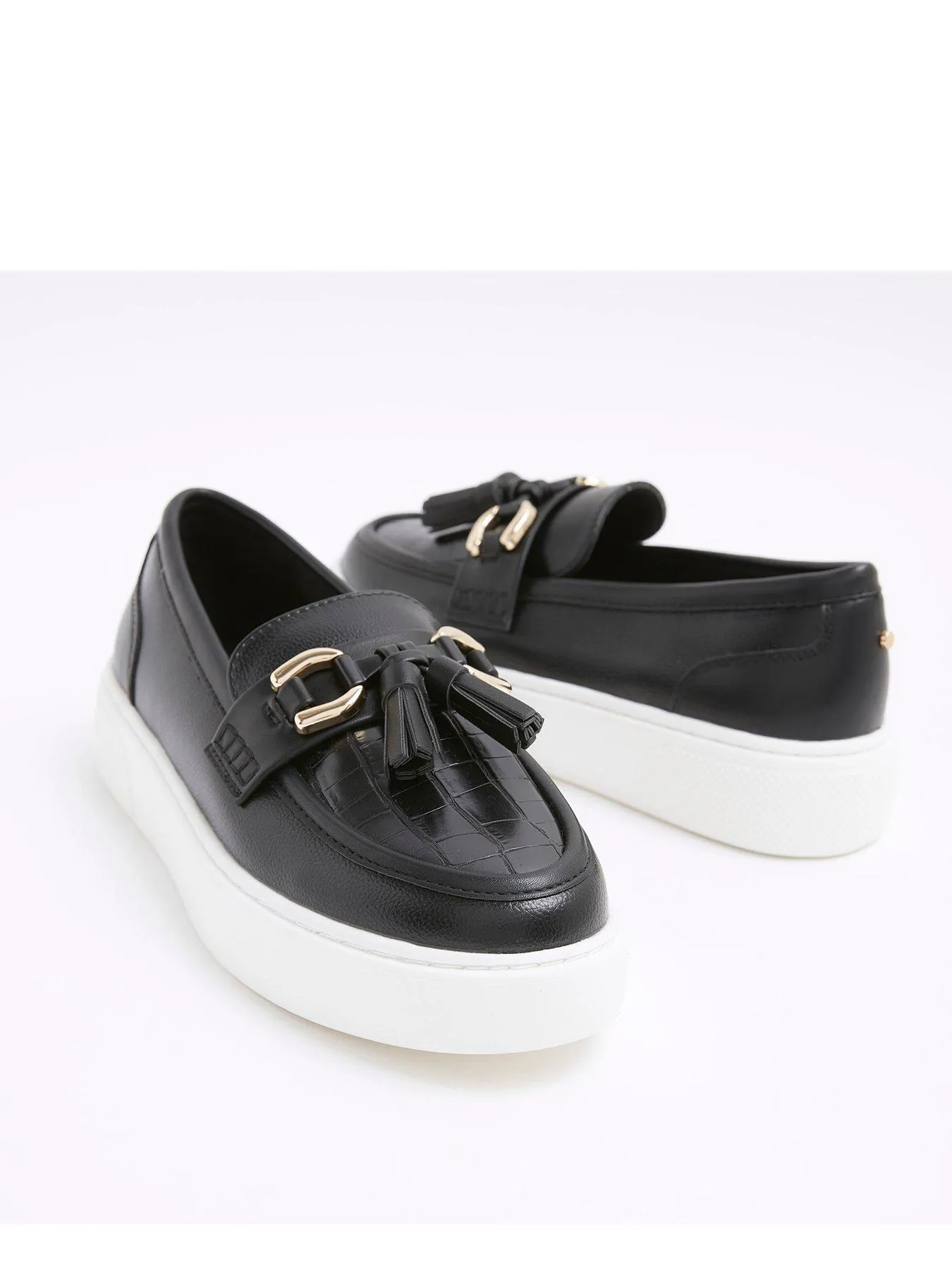 River Island Loafer Plimsole - Black