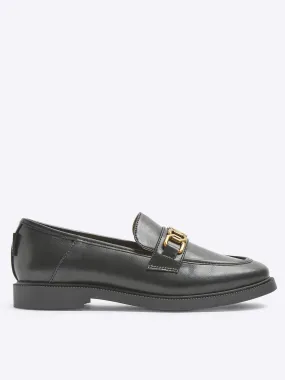 River Island Trim Flat Loafer - Black