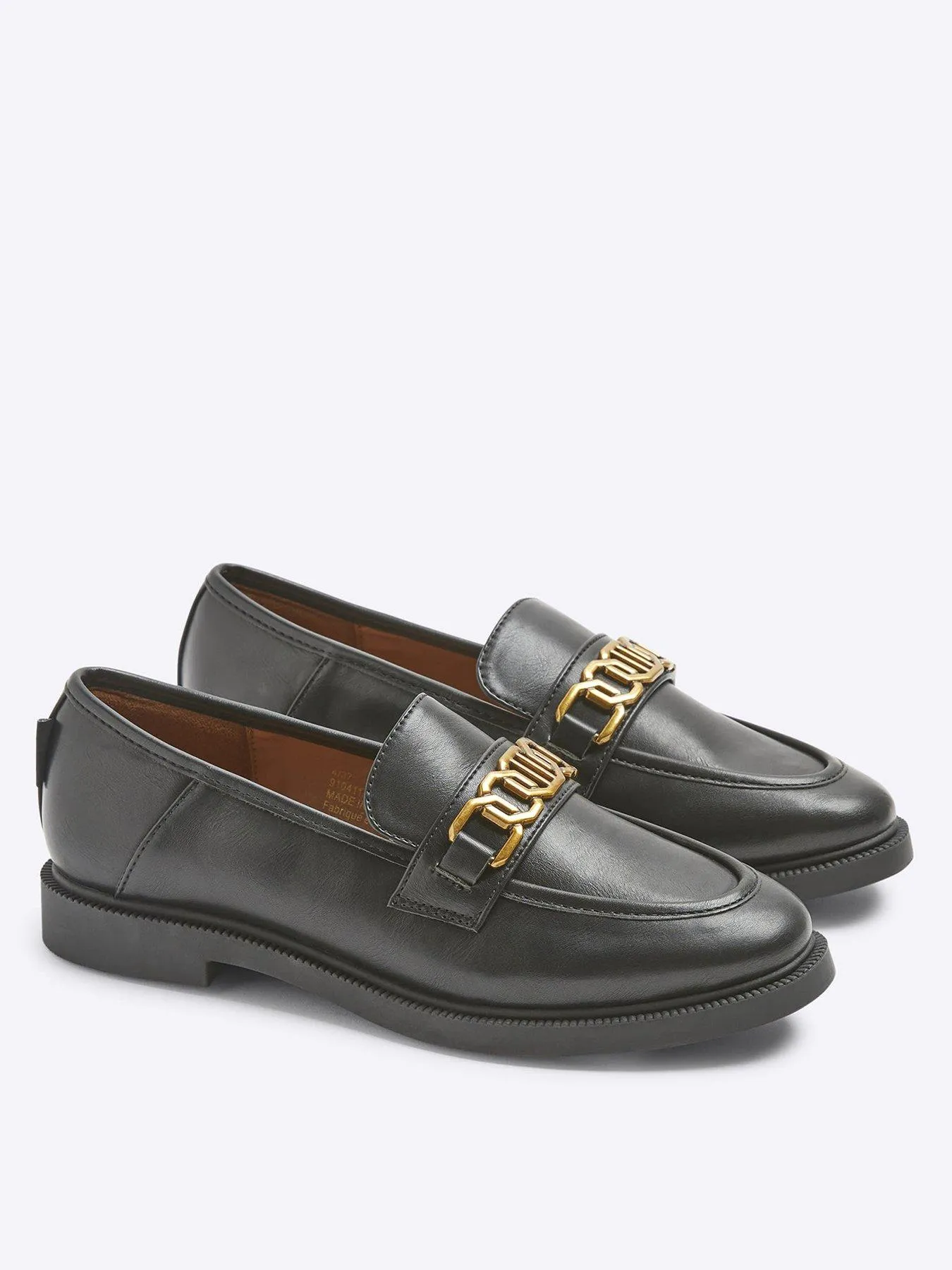 River Island Trim Flat Loafer - Black