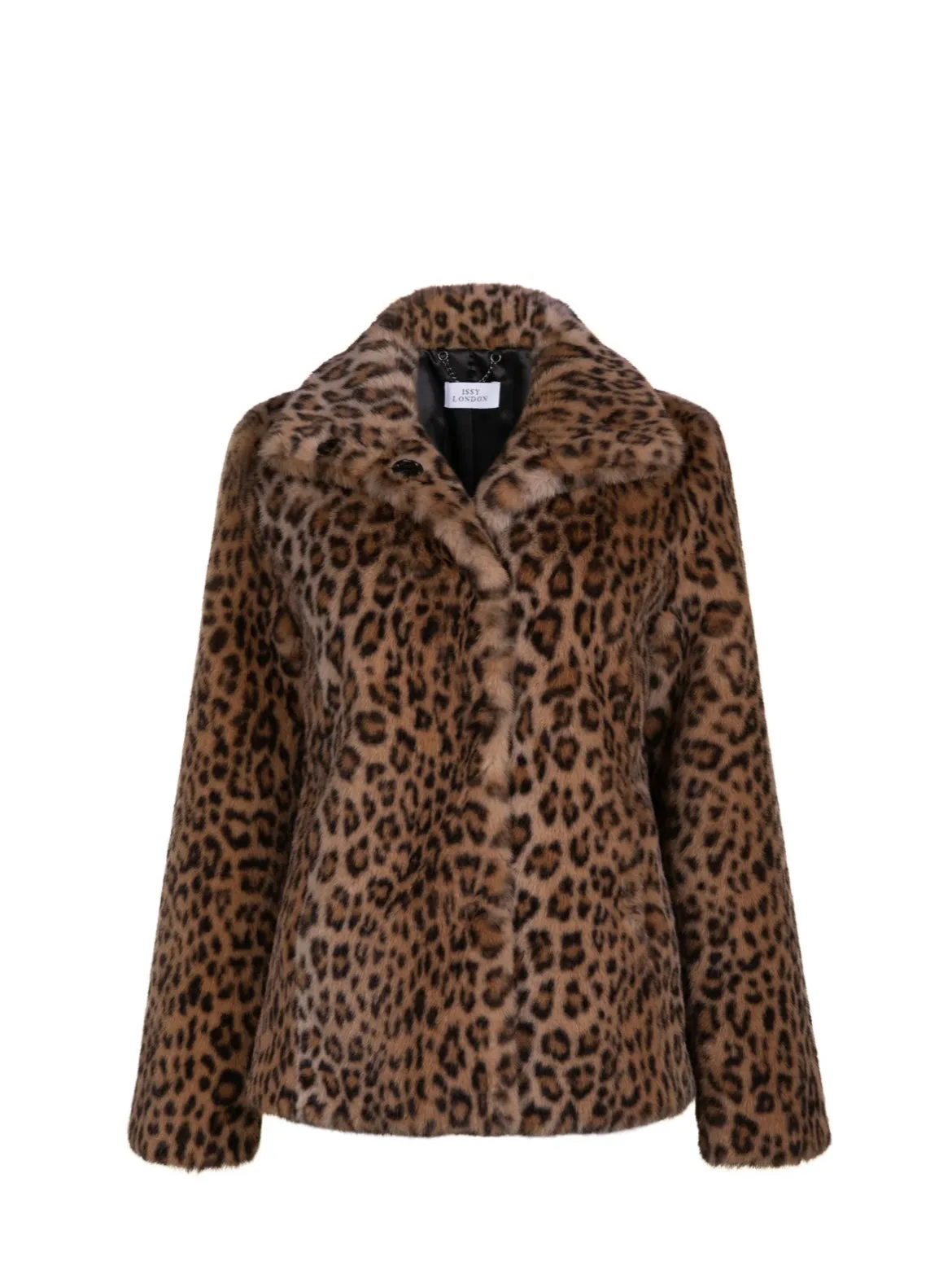 Sacs of Ashbourne   Issy London Claudia Luxe Leopard Faux Fur Jacket