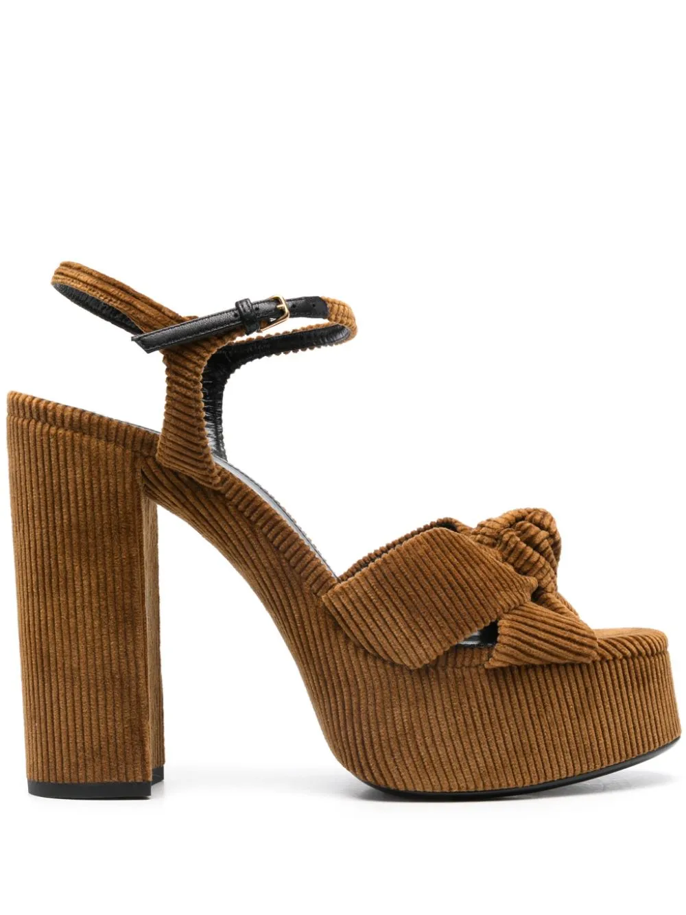 Saint Laurent 140mm knot-detail sandals - Brown