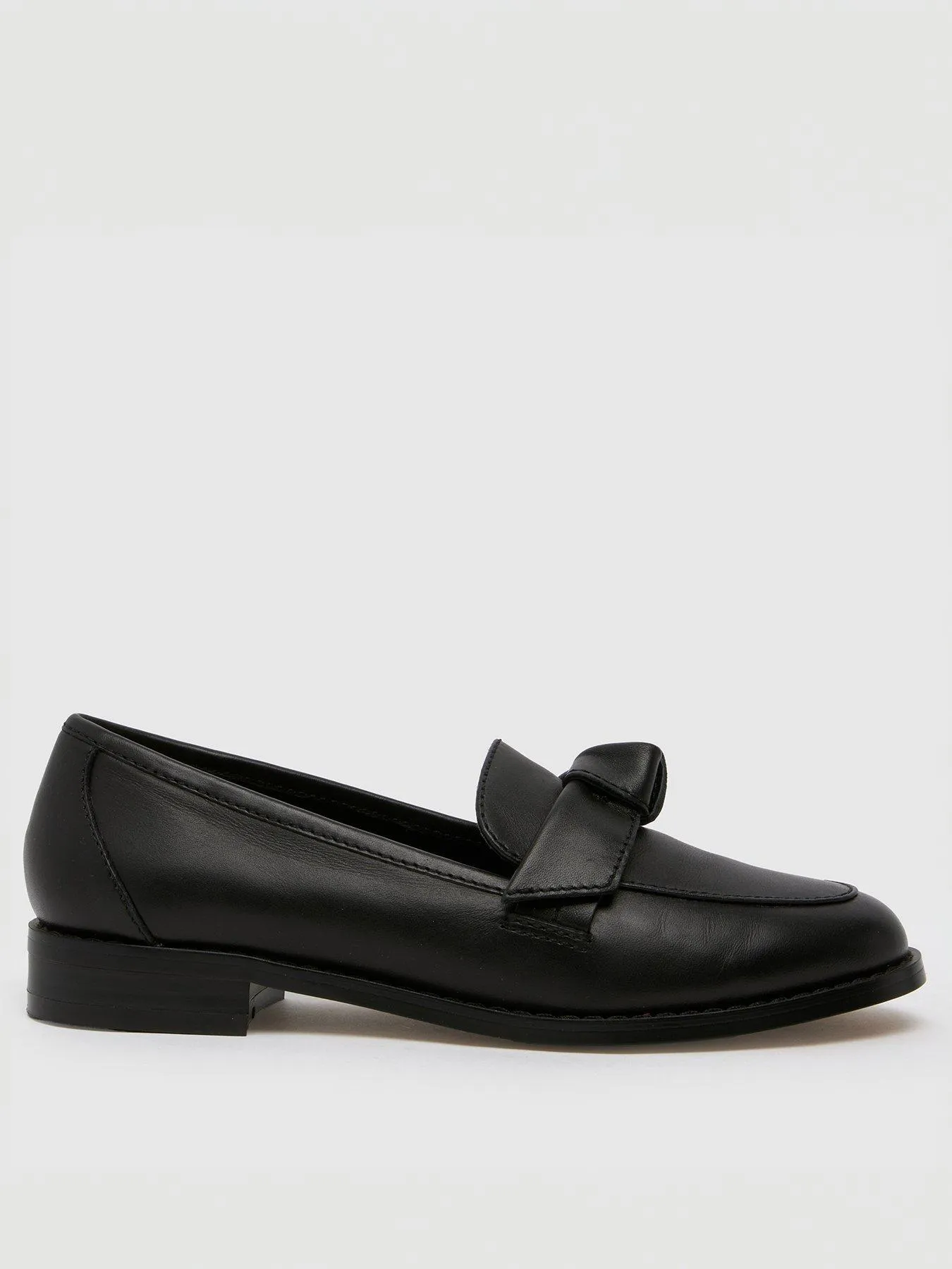 Schuh Lula Leather Bow Loafer - Black