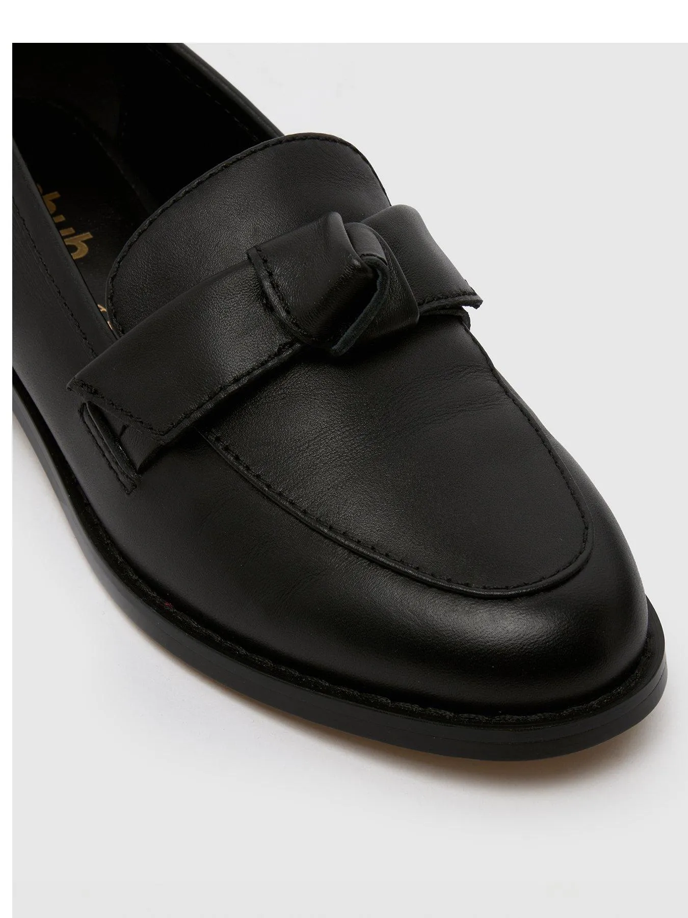 Schuh Lula Leather Bow Loafer - Black