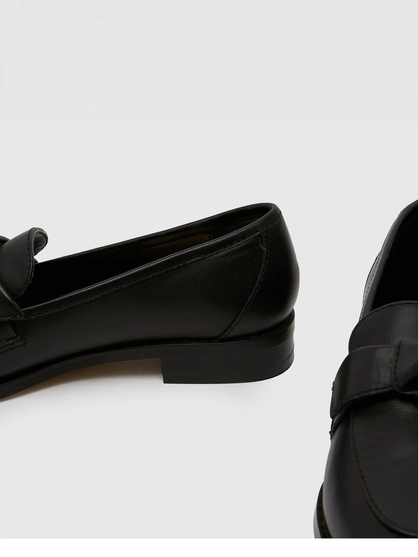 Schuh Lula Leather Bow Loafer - Black