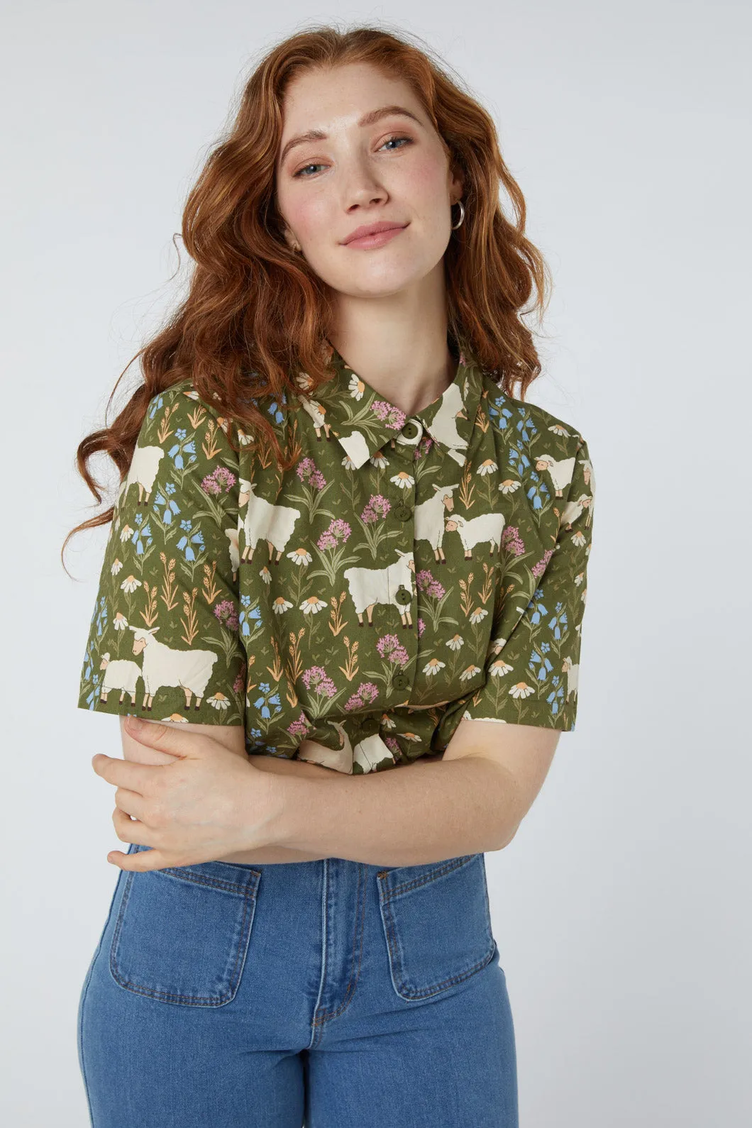 Sheep And Flora Blouse