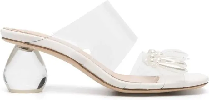 Simone Rocha 70mm bead-detail sandals White