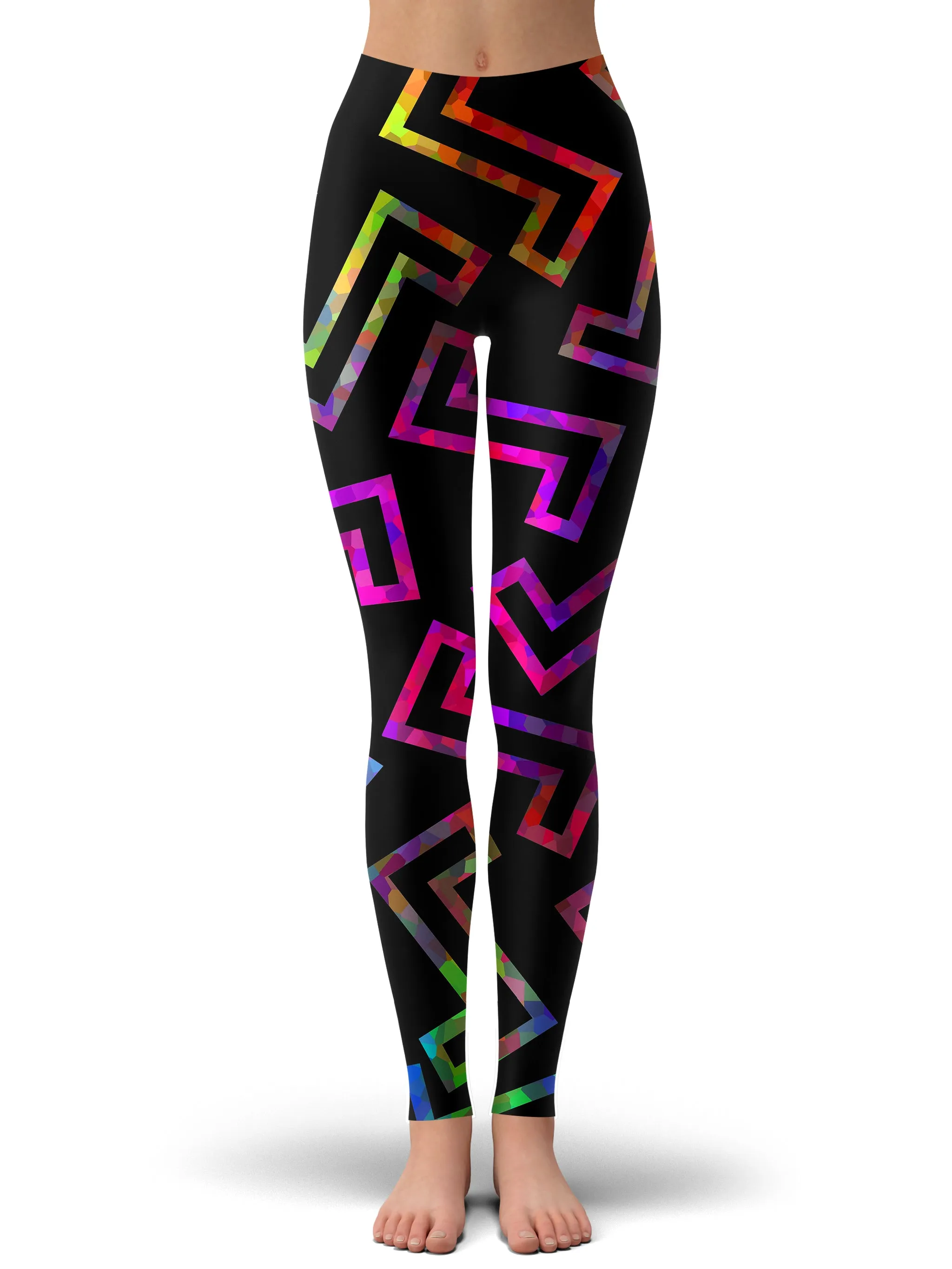 Sparkle Geometric Zip-Up Hoodie and Leggings Combo