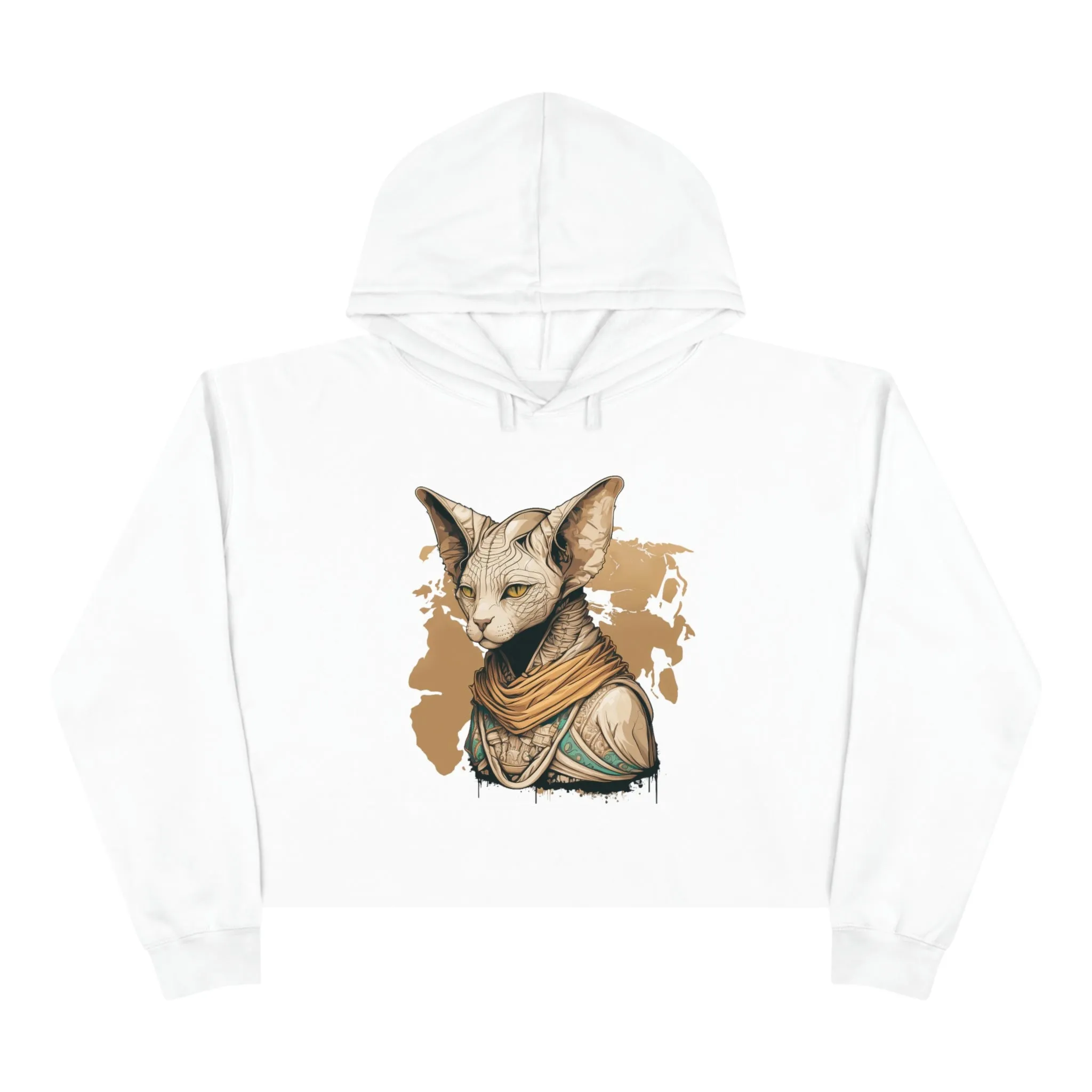 Sphynx Pharaoh Cat Crop Hoodie