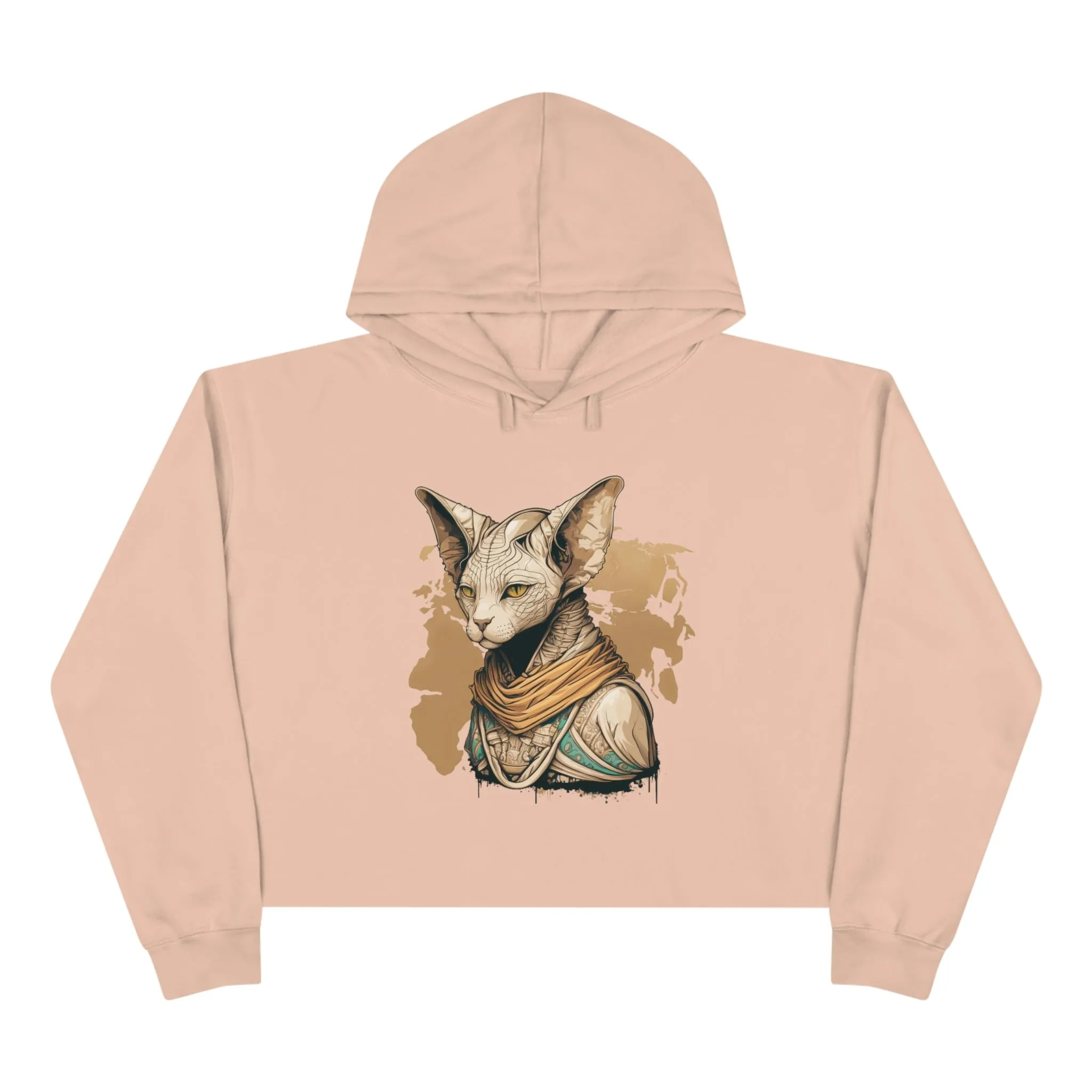 Sphynx Pharaoh Cat Crop Hoodie