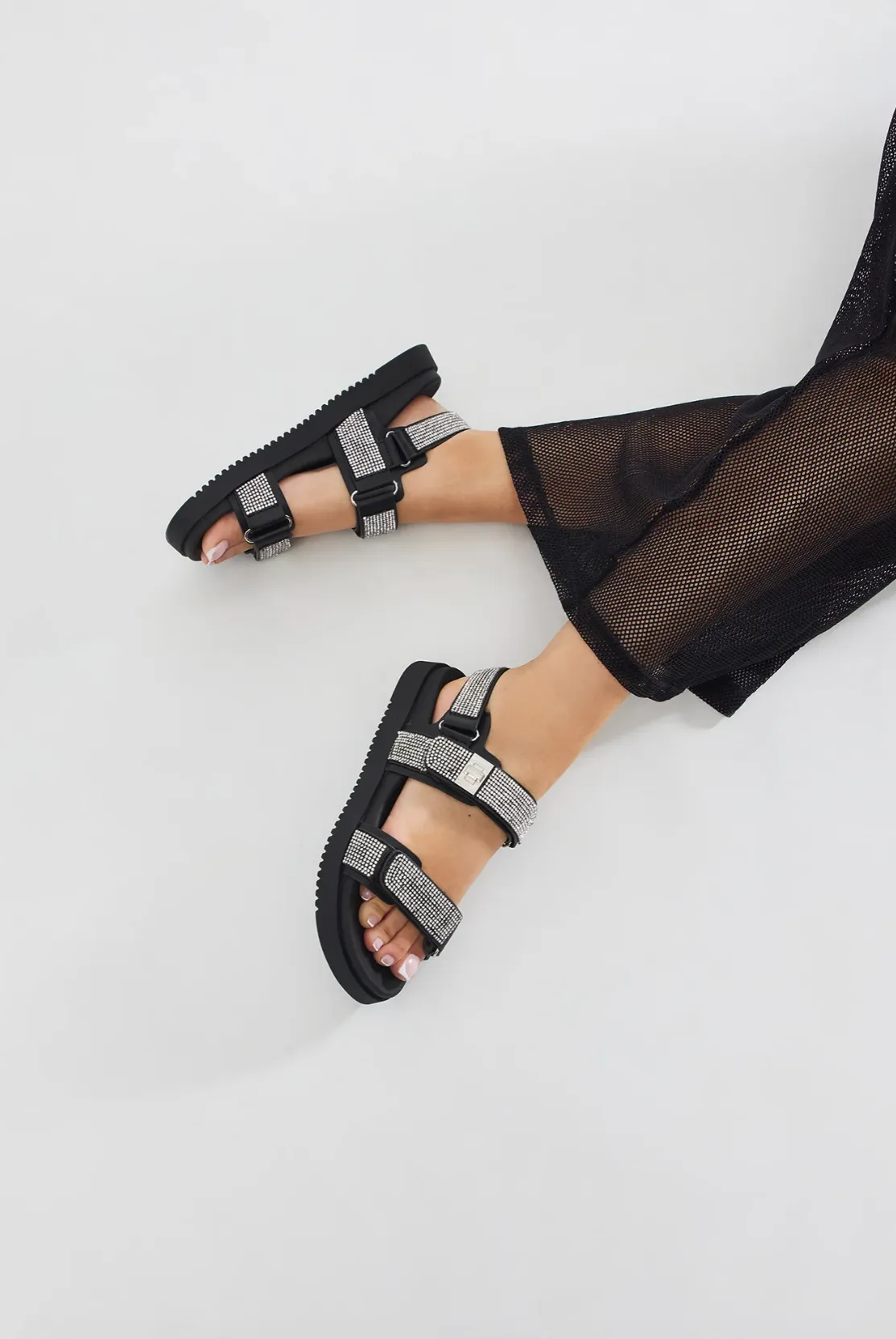 Sport Sandal w/ Rhinestones