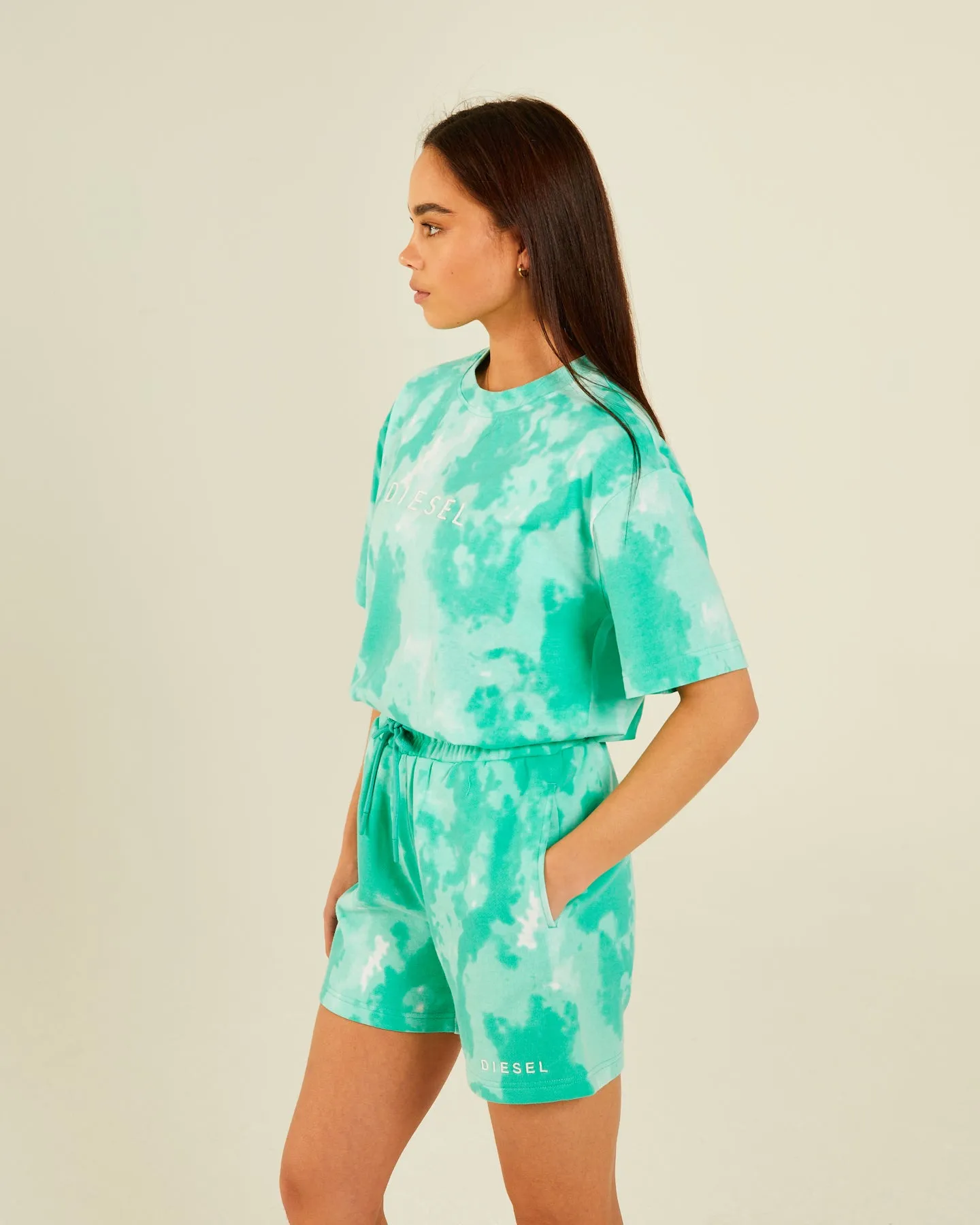 Stacy Tee Mint Tie Dye