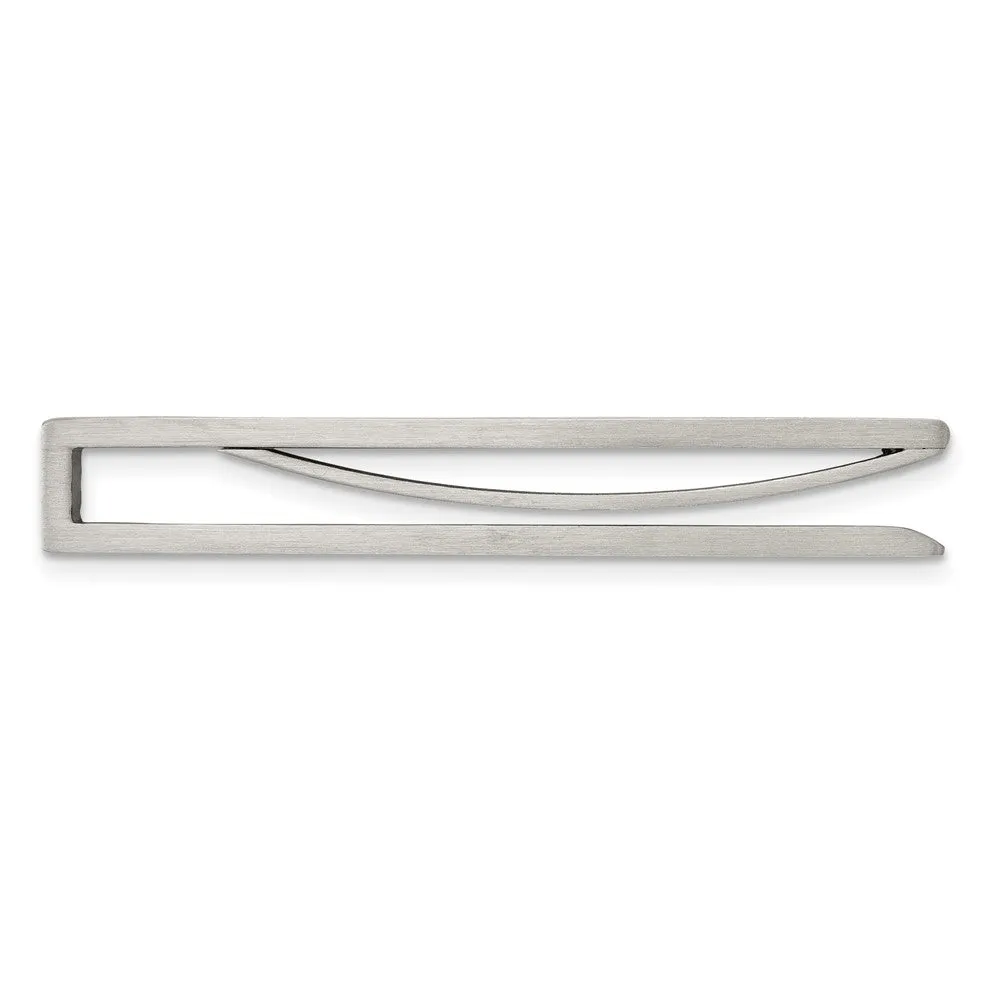 Stainless Steel & Resin Accent Brushed Tie Bar, 5 x 52mm