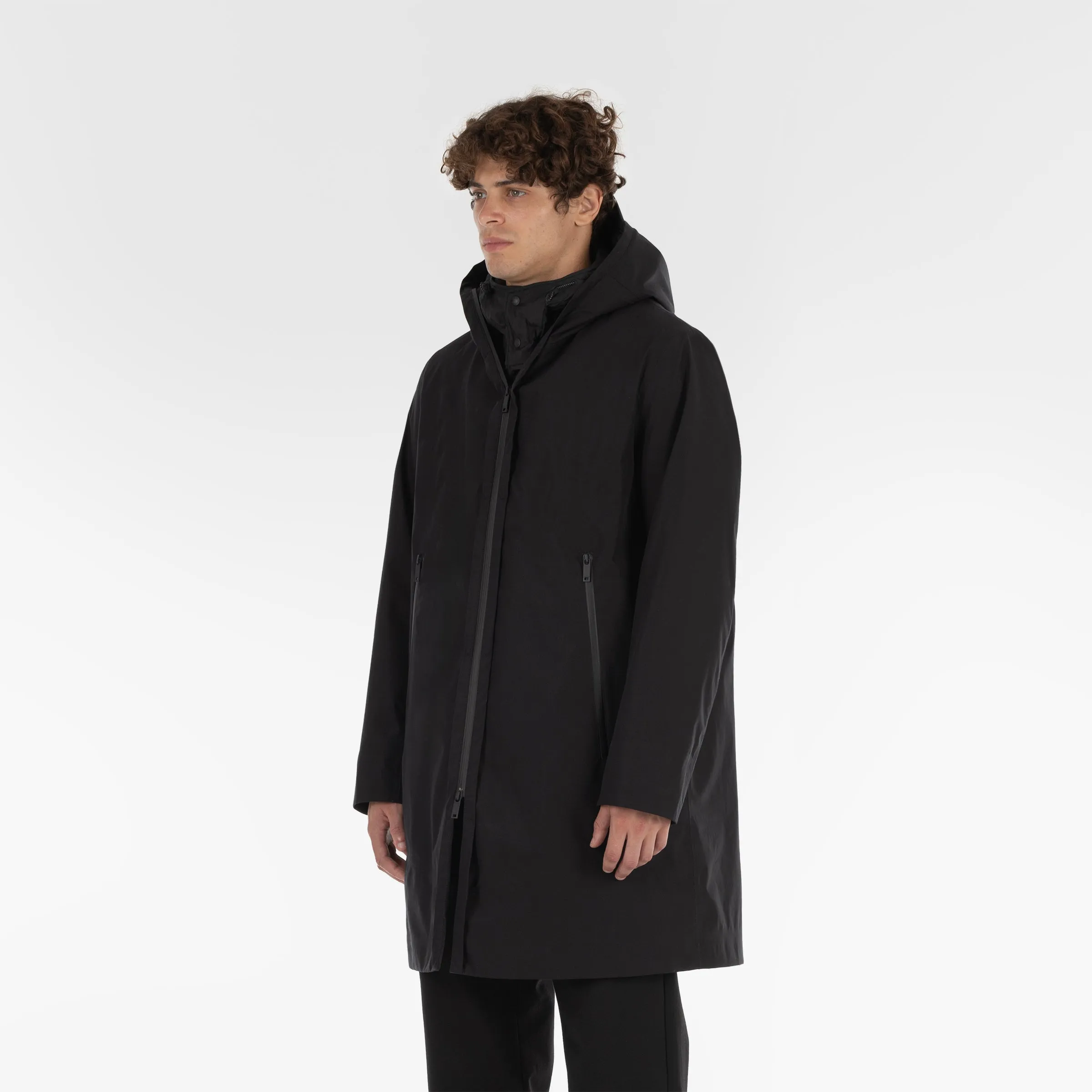 SUPER WOOL LONG COAT / NERO