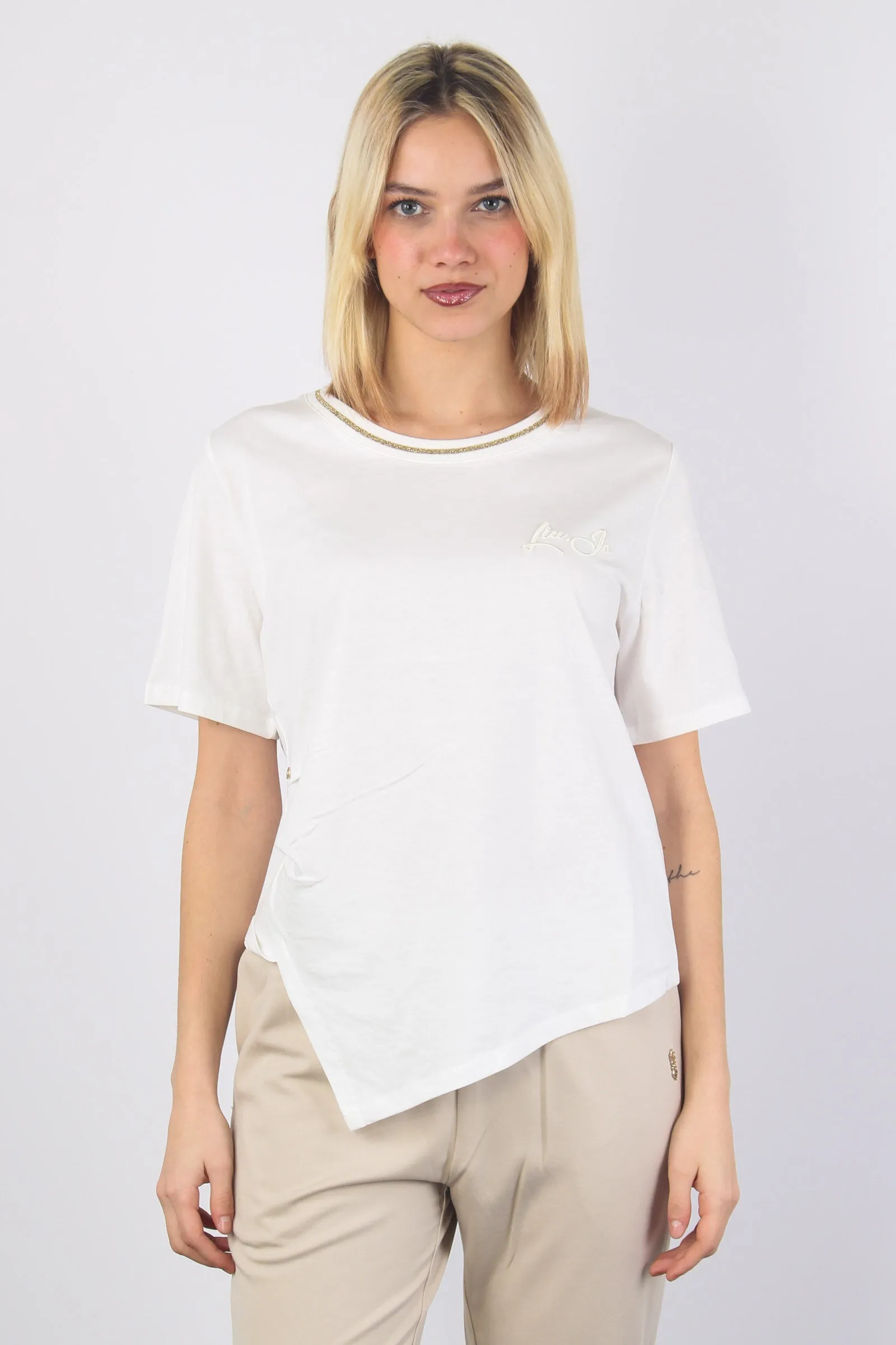 T-shirt Collo Lurexx Arriccio Light Ivory