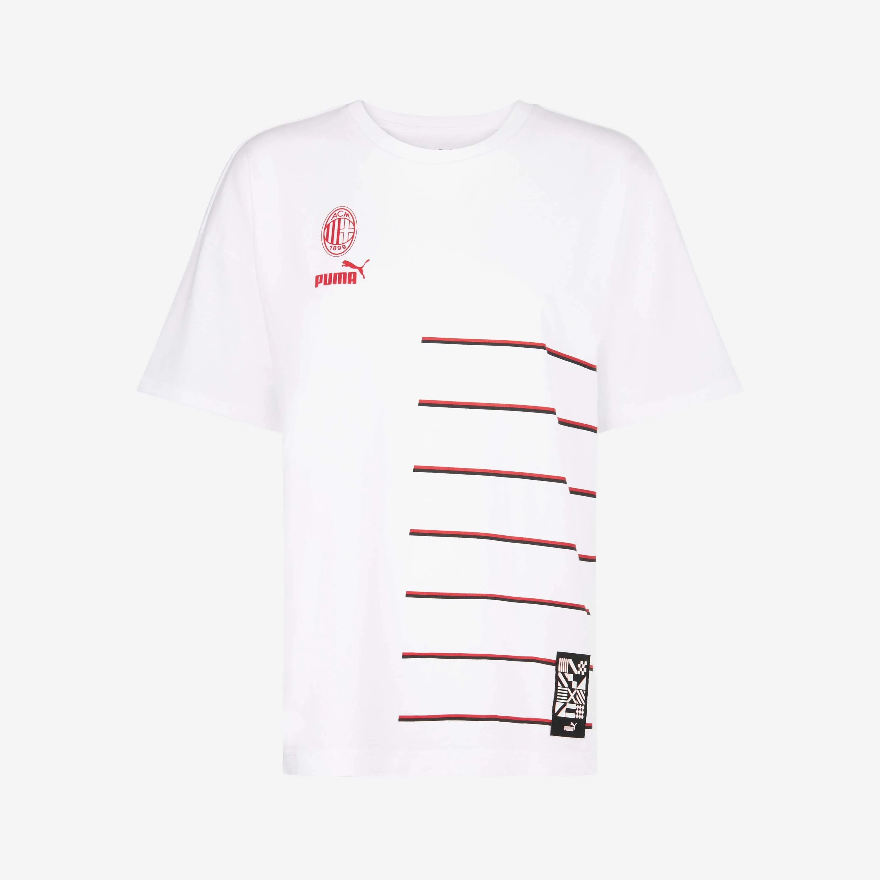 T-SHIRT MILAN DONNA CON STAMPE E SPACCHI LATERALI