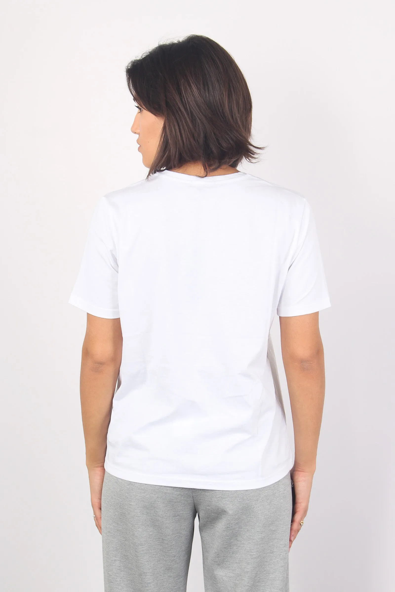 T-shirt Splamata Argento Bianco/argento