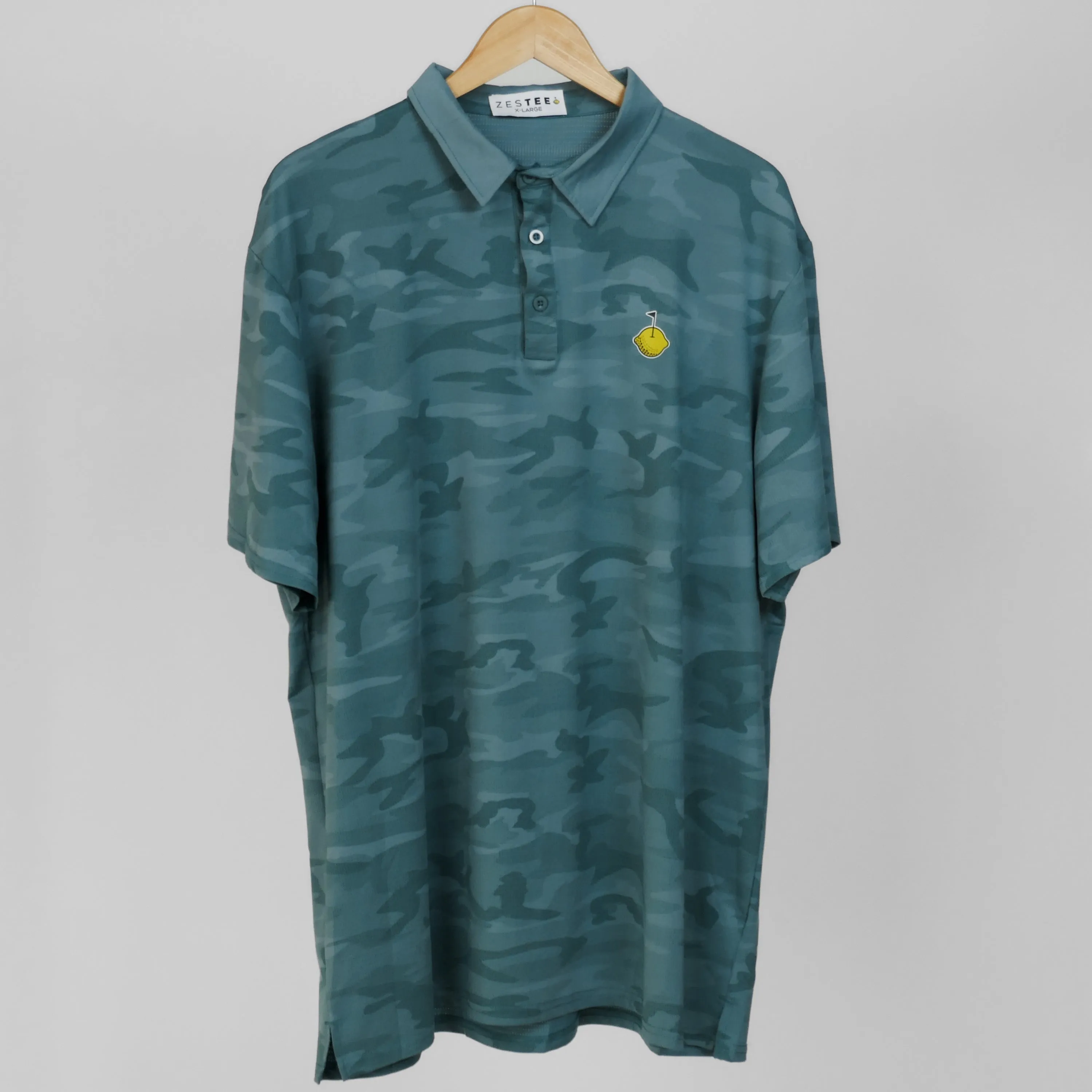 Teal 'Camo' Polo